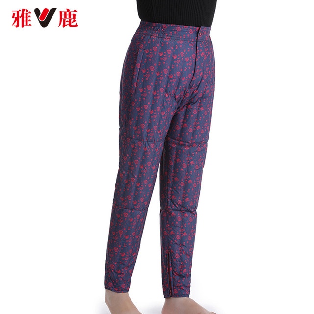Yalu grandma down pants women's winter wear 2025 new thickened warm liner middle-aged and elderly cold-proof pants inner wear for women