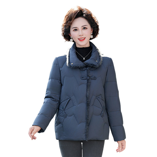 Yalu down jacket for women mothers wear 2025 new women's winter clothes for middle-aged and elderly lapels for casual and fashionable warm jacket