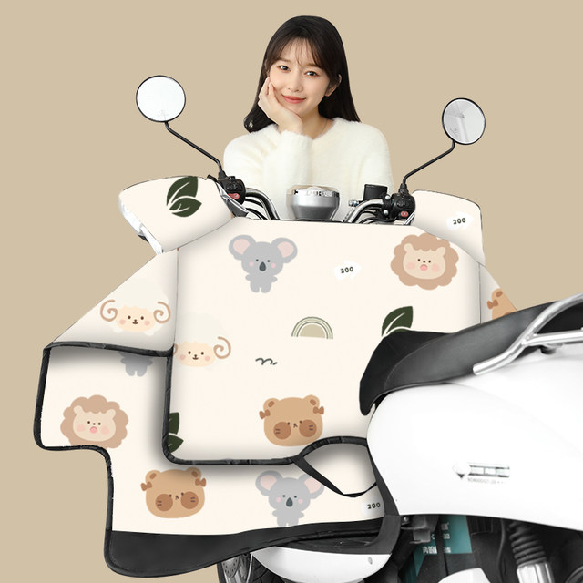 Double -sided waterproof electric vehicle windshield is plus velvet thickened waterproof waterproof bottle motorcycle anti -cold warming warmth and windproof
