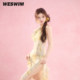 WESWIM vacation style swimsuit women 2025 new one-piece dress briefs bikini beautiful fairy island yellow