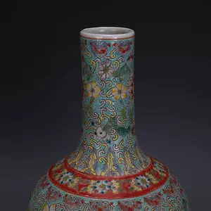 新品本物 中国古玩 粉彩 天球瓶 大花瓶 高約52cm 時代物 唐物 X 花瓶 Www Masqueinfiel Com