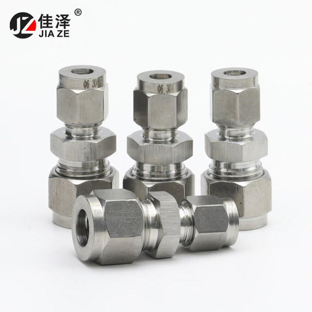 304/316 stainless steel double clamp sleeve variable diameter direct through intermediate joint, clamp sleeve reducer conversion gas source instrument copper pipe