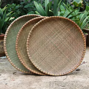 Extra Large Round Wicker Flat Basket Wall Hanging