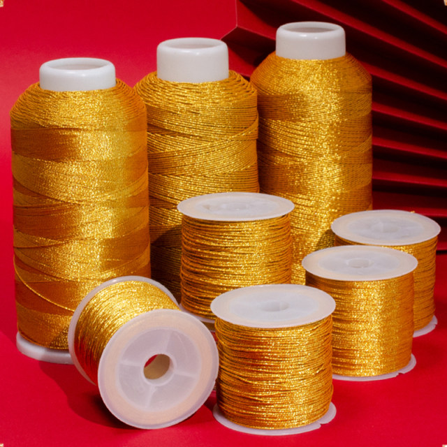 3 6 9 strands of gold thread, jade thread, gold and silver thread hand-woven bracelet, winding hand rope, diy broom winding and braiding rope