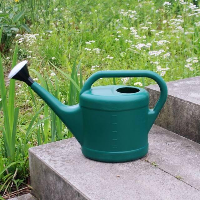 Export plastic large sprinkler kettle, flower kettle, household watering kettle, long mouth gardening watering kettle, small showerhead