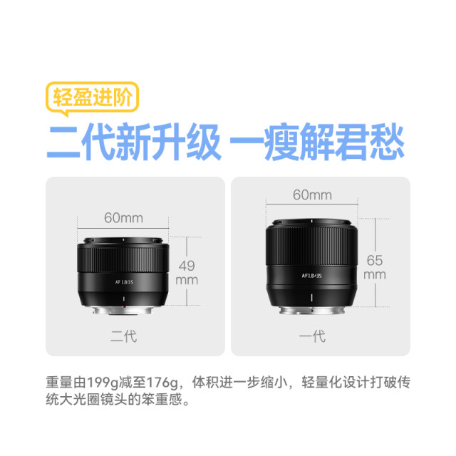 Mingjiang 35mm f1.8 second-generation autofocus lens is suitable for Nikon Z30 Fuji XS10 Sony ZVE10