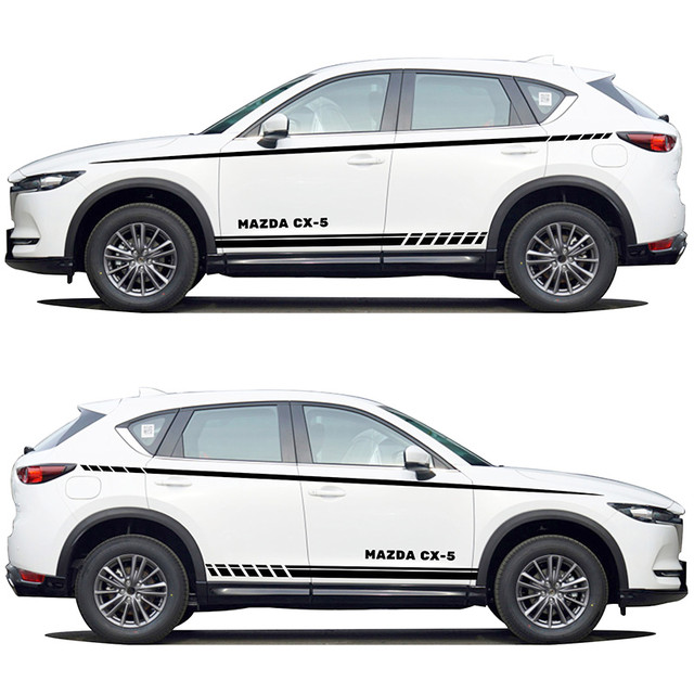 Suitable for Mazda CX-5 car sticker pull pattern cx5 personalized modified body decoration waistline side skirt color strip sticker