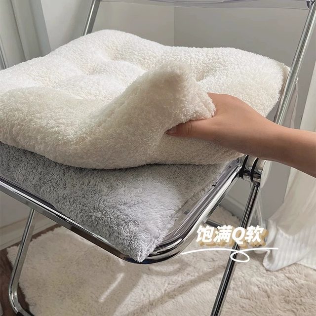 Plush cushion office sedentary dormitory fart cushion thickened seat cushion dining chair butt cushion cushion seat car seat
