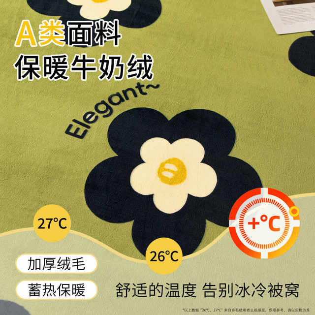 Winter Velvet Sheets 2025 New Thickened Milk Velvet Sheets Category A Mother and Baby Sheets Three-piece Set Pillowcases Rental Room