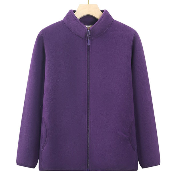 
Middle-aged mother polar fleece coat for middle-aged and elderly women spring and autumn new style plus velvet thickened cotton coat grandma fleece red