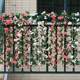 Plastic fake vine string flower ceiling wrapped with fake flower rattan simulated rose vine air conditioning pipe blocking decorative vine