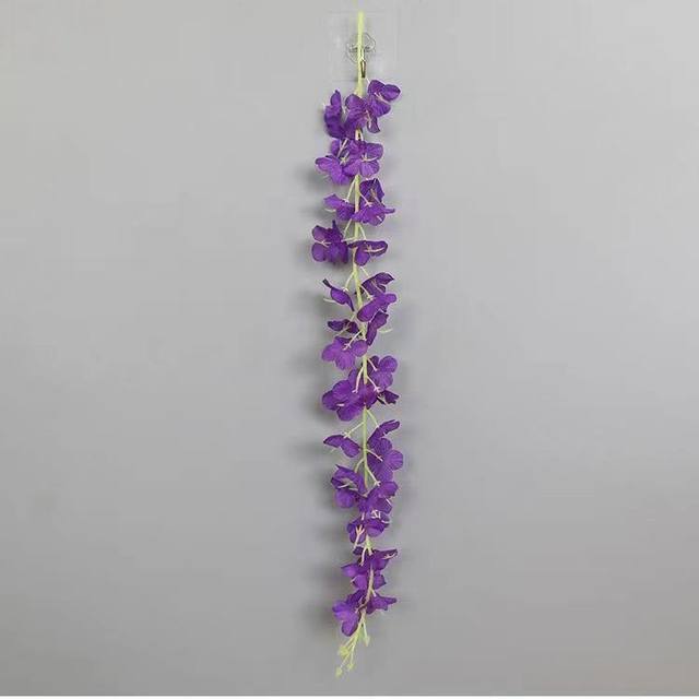 Simulated Wisteria Flower Fake Flower Ceiling Internet celebrity Flower Vines Indoor Wedding Roof Scenic Area Decorative Plastic Vine Plants