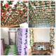 Plastic fake vine string flower ceiling wrapped with fake flower rattan simulated rose vine air conditioning pipe blocking decorative vine
