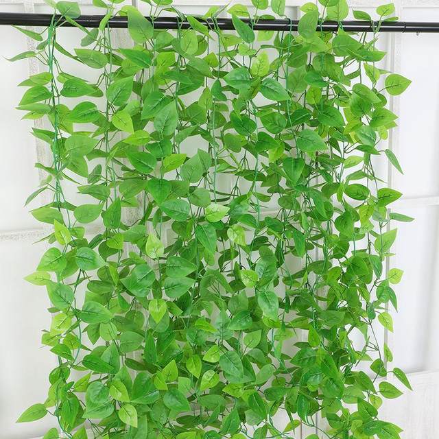 Simulation vine green leaf leaf decorative fake leaf vine ceiling flower rattan water pipes to cover air -conditioning green leaf flower
