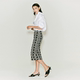 AtelierMissLu2024 Spring and Summer New Brand Custom Letter Print Pencil Skirt