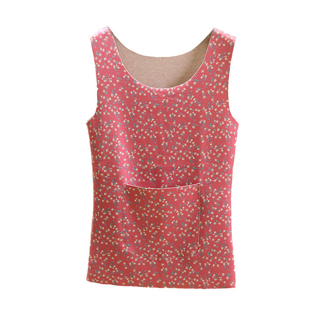 Autumn and winter velvet warm and traceless vest for women with large size inside wear bottoming shirt middle-aged and elderly mothers with thick velvet autumn clothes