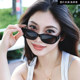 CKJ sunglasses narrow frame versatile fashion street shooting casual cat eye sunglasses CKJ24638SLB
