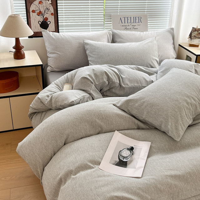 
Bed four-piece set of pure cotton 2025 new cotton quilt cover, bed sheet, fitted sheet, bedding, dormitory student three-piece set