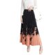 Design-sensual printed pleated skirt for women in autumn and winter mid-length high waist slim spring large size A-line skirt long drooping