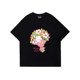 The new Korean version of the cute style cartoon printing polished short -sleeved T -shirt female early autumn chIC girl versatile round collar base
