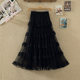 Sweet lace skirt for women in autumn and winter new multi-layer cake skirt for women with fluffy skirt spliced ​​mesh a-line skirt for gauze skirt