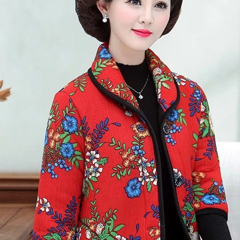 
Middle-aged and elderly vest women autumn and winter clothes mother wearing short-sleeved cotton vest elderly vest middle-aged mother wearing vest