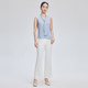 Yingzhi Shangxia's new elegant and versatile streamer-length sleeveless vest for women's simple and high-end mulberry silk base top