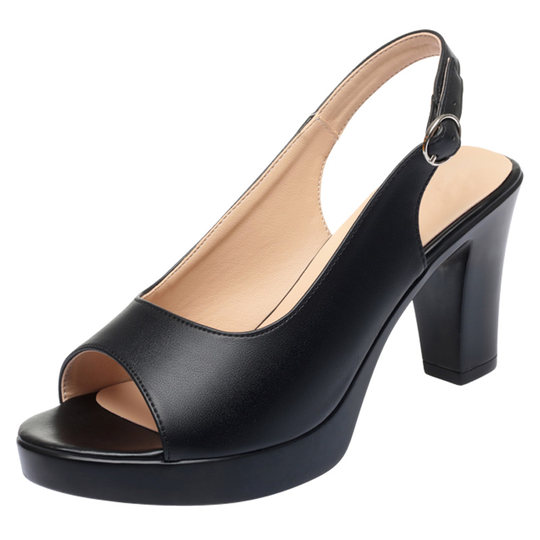 Genuine leather high-heeled sandals that are not tiring for women's summer new waterproof platform thick-soled thick-heeled catwalk shoes leather shoes fish mouth women's shoes