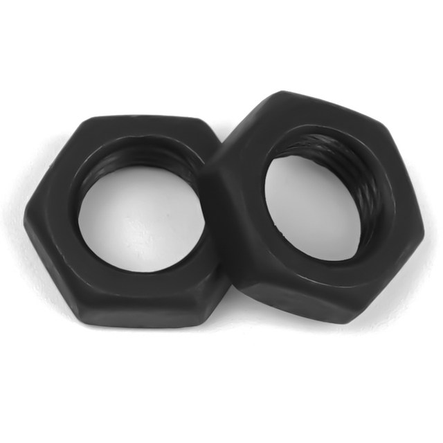 8.8-grade black hexagon thin nut GB6172 high-strength thin black standard flat screw cap M8-M64