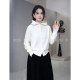 Christmas and New Year's outfit hooded sweater jacket for women in autumn and winter warm soft and lazy style knitted cardigan top