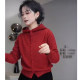 Christmas and New Year's outfit hooded sweater jacket for women in autumn and winter warm soft and lazy style knitted cardigan top