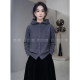 Christmas and New Year's outfit hooded sweater jacket for women in autumn and winter warm soft and lazy style knitted cardigan top