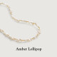 Amber Loli Pearl Necklace Women's Millet Beads Temperament Clavicle Chain Light Luxury Niche Beaded Necklace 2025 Hot Style