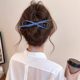 Retro denim bow twisted clip female high-end 2025 new style one-line clip back head hair clip hair accessories