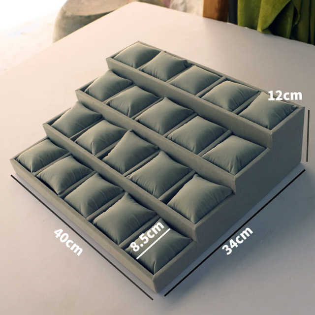 4-layer trapezoidal display stand step-type live glasses placement props antique bracelet display stand bracelet storage stand