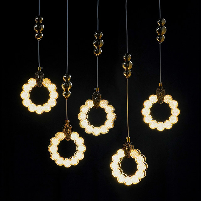 Wedding props Creative Crystal Connect Crystal Film Hall Yayli Transparent Lantern Starry Sky Stage Hotel ceiling decoration
