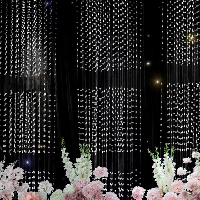 
Crystal pineapple bead ceiling hollow crystal bead curtain partition bead bead chain stage hotel wedding venue decoration pendant