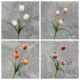 
European-style home simulation flower leather tube 3-head tulip wedding tulip shopping mall landscaping project decoration arrangement flowers