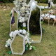 
ins style outdoor wedding mirror welcome card irregular full body mirror cloud special shaped floor mirror decorative mirror