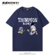 Warriors Klay Thompson T-shirt men's 2023 new American basketball short-sleeved loose cotton half-sleeved summer