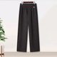 Middle-aged and elderly women's pants grandma's new autumn and winter elastic waist loose casual pants plus velvet and thickened winter trousers