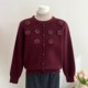 Western style mother's clothing autumn and winter all-in-one velvet sweater middle-aged and elderly women's three-dimensional embroidered top plus velvet thickened bottoming shirt