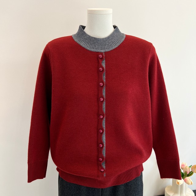 Fashionable mother winter all-in-one velvet sweater 2025 new style foreign style velvet thickened sweater fashionable bottoming shirt