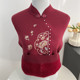 Mom's autumn and winter clothing 2024 new cheongsam collar plus velvet sweater middle-aged and elderly women's clothing grandma winter thickened bottoming shirt