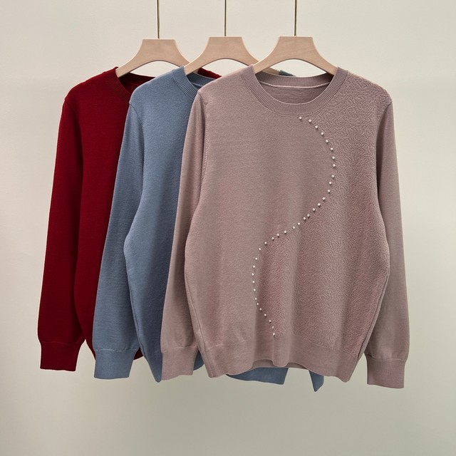 Mom's Autumn Clothing 2025 New Style Knitted Sweaters Western Style Bottoming Tops Middle-aged and Elderly Women's Granny Style Spring and Autumn Sweaters