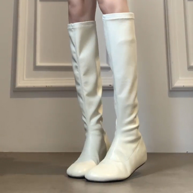 2025 great-looking boots for women, new hot style white early autumn super hot and beautiful boots, royal sister long knight boots
