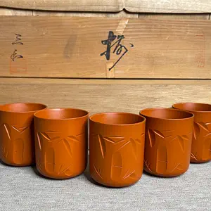 茶道具 建水 常滑 朱泥 こぼし お茶 茶道 和室 日本 朱色 橙色 古風