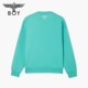 BOYLONDON Spring Men and Women's Same Pearl Light Embroidered Peacock Blue Simple Casual Pullover Sweatshirt N03001