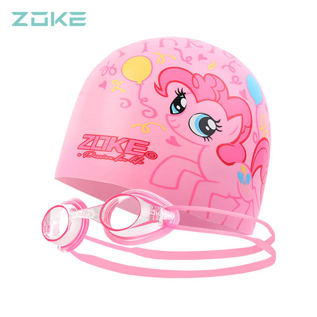 zokezhouke children's swimming goggles professional girls waterproof and anti-fog high-definition flat light racing training swimming glasses