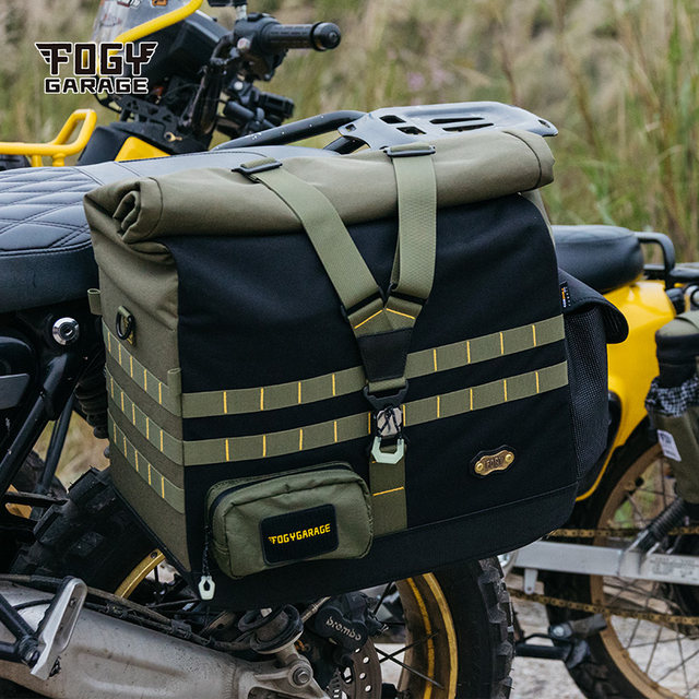 Fulu Garage Star Ring Side Bags for Ducati Retro Long Distance Motorcycles and Motorcycles Waterproof Belt Bracket Side Bags